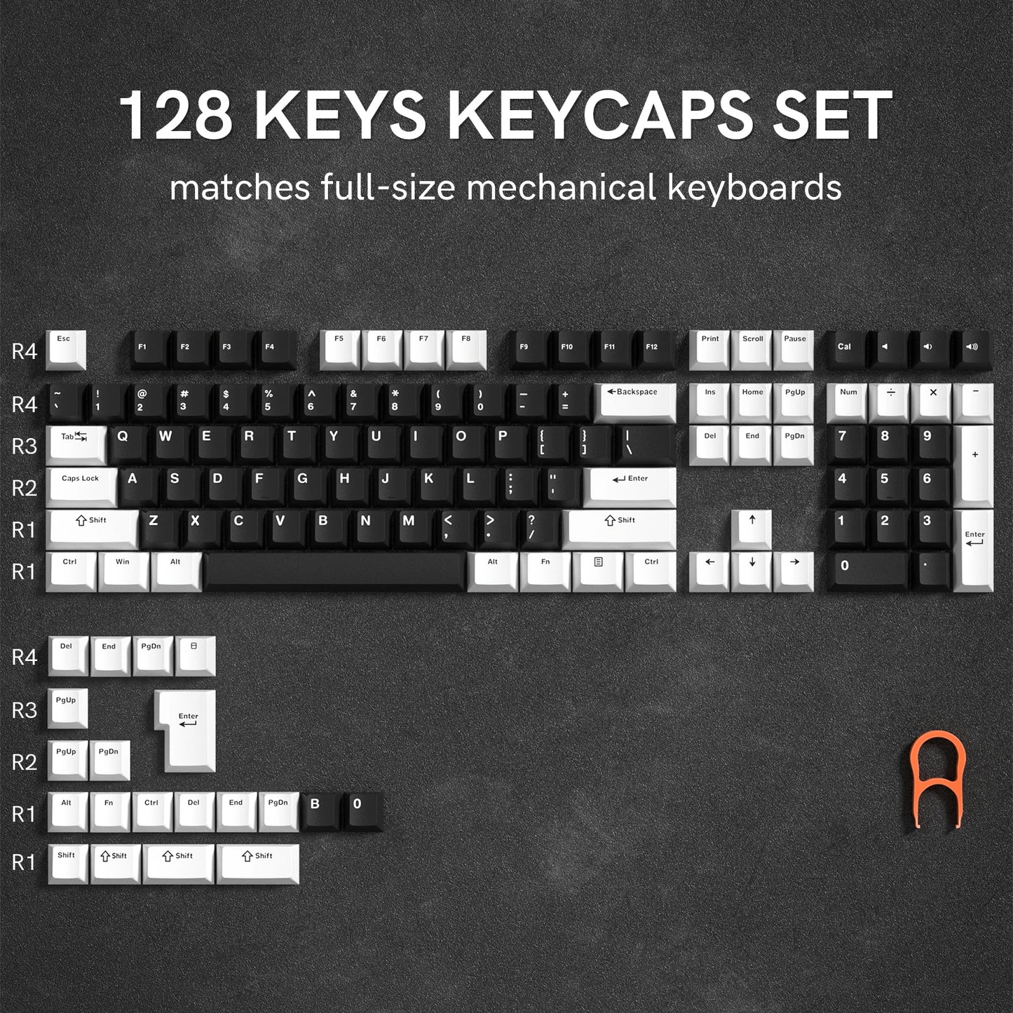 Rainbow 138 Keys Retro PBT Keycaps - Double Shot Cherry Profile for MX