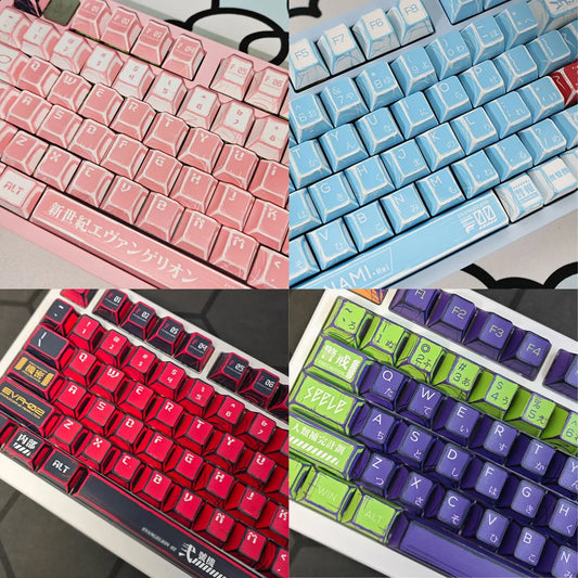 Manga Printed Keycaps Set 137 Keys Cherry Profile Custom Mechanical Keyboard