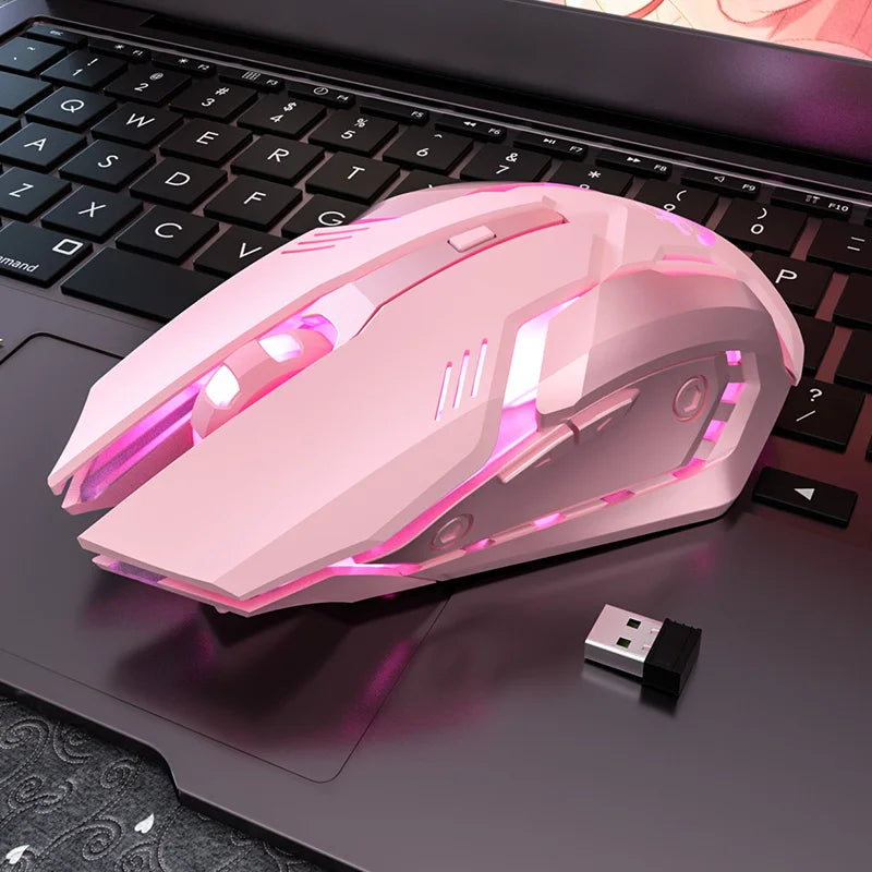 Silent RGB Gaming Mouse Ergonomic 6 Button Optical Computer Mouse For Desktop