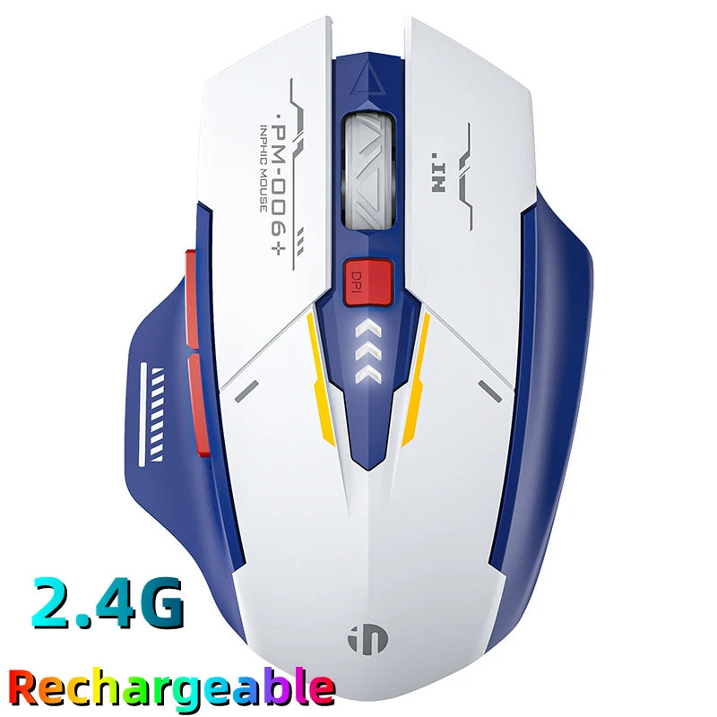 Wireless 2.4G Silent Rechargeable LED Light Mouse For Computer PC Laptop Gaming