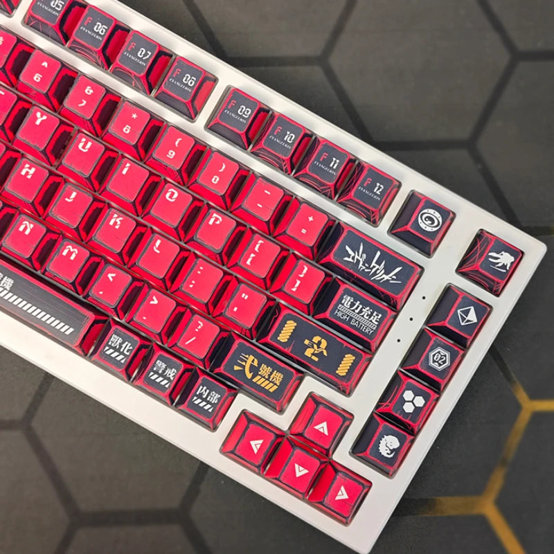 Manga Printed Keycaps Set 137 Keys Cherry Profile Custom Mechanical Keyboard