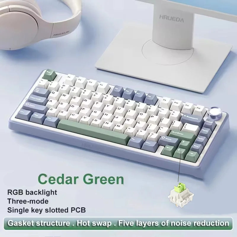 75% RGB Gasket Mounted Gaming Keyboard With Gradient Keycaps