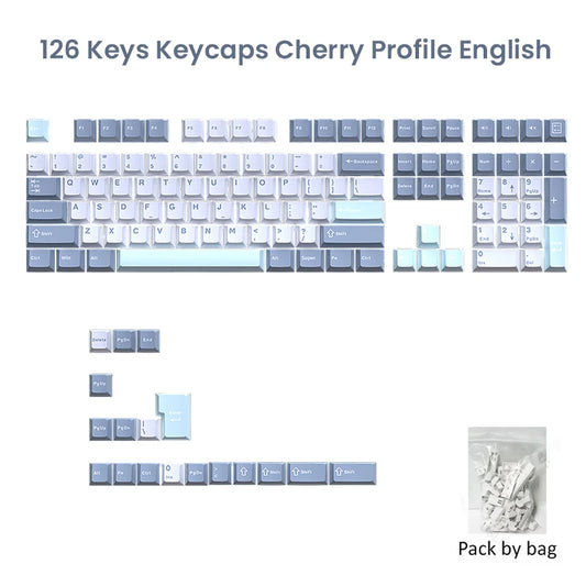 Keycaps 126 Keys – Double Shot PBT Cherry Profile for MX