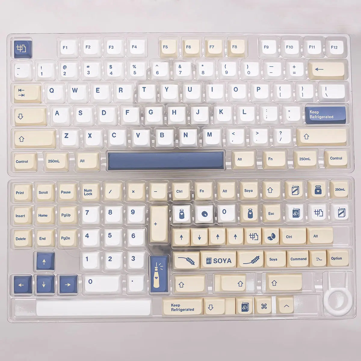 XDA Soy Milk Keycaps Set 144 Keys PBT Dye Sublimation for MX Mechanical Keyboard