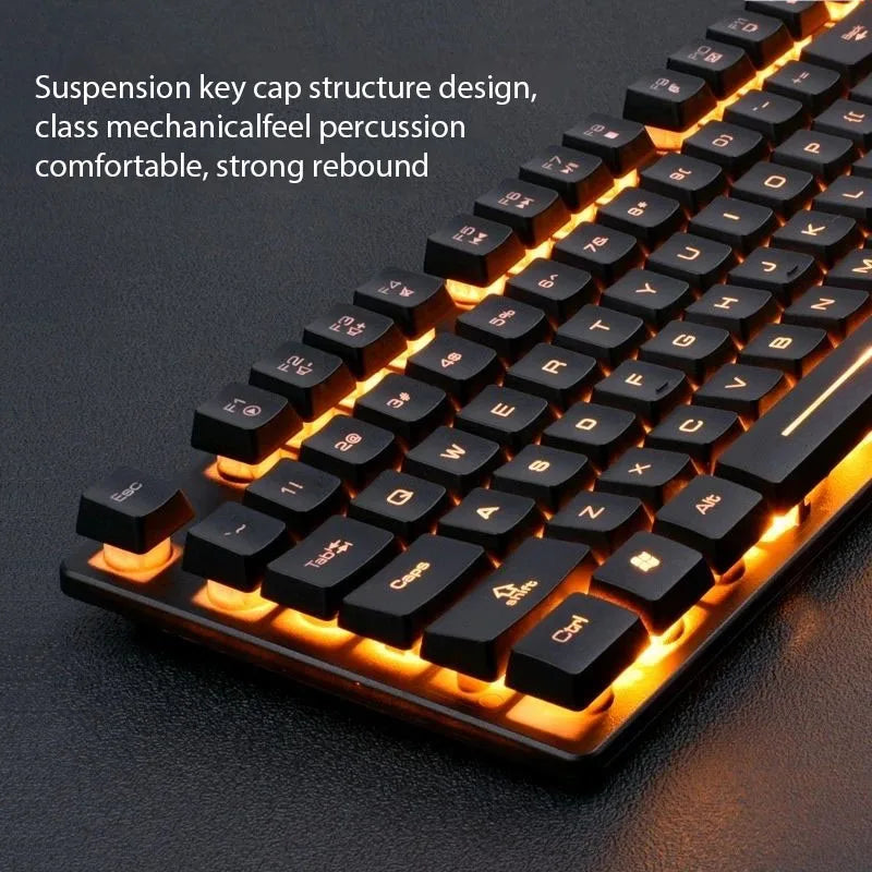 Waterproof Luminous Gaming Keyboard and Mouse Set