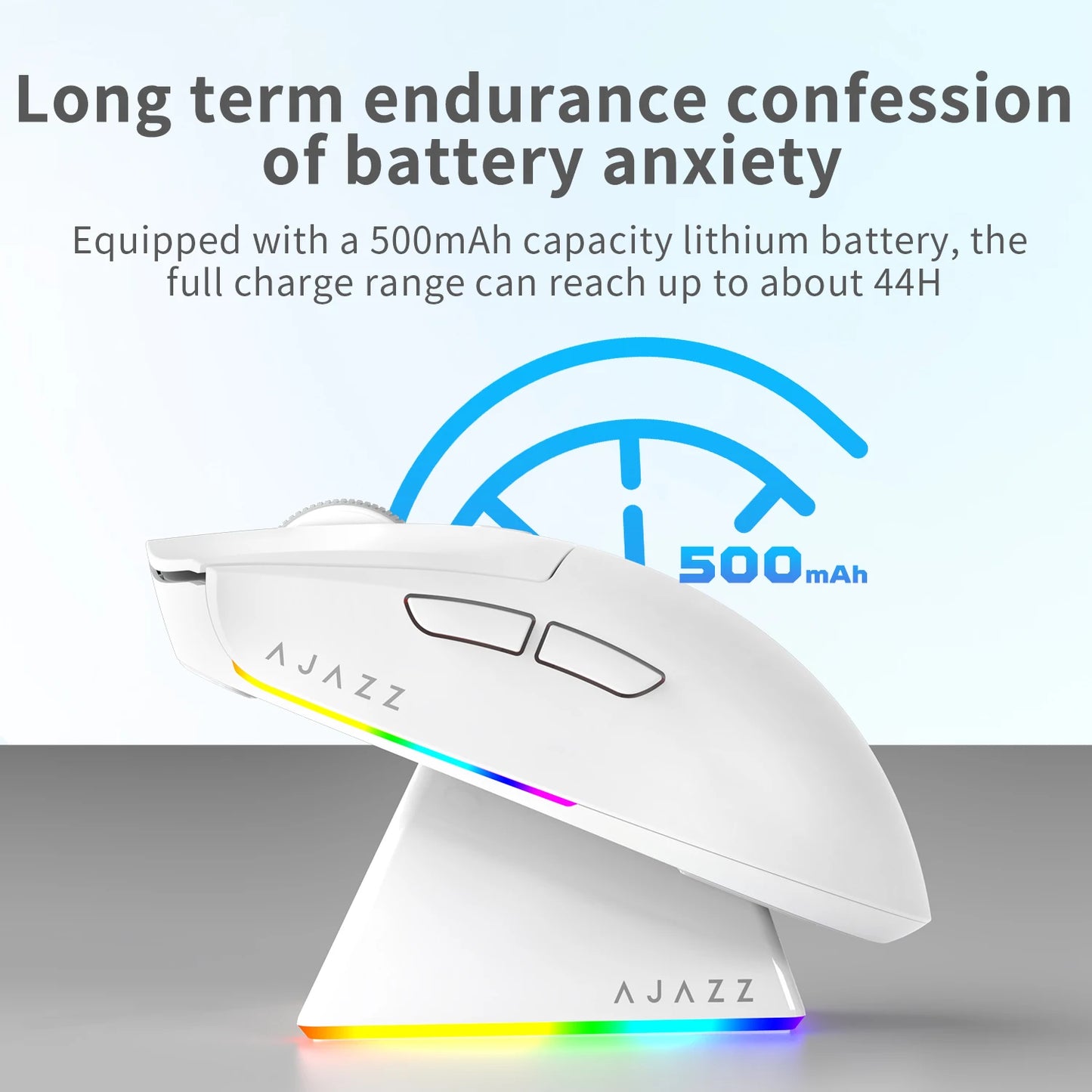 MC Wireless Gaming Mouse Tri Mode Bluetooth 2.4G USB C Right Hand Magnetic Stand