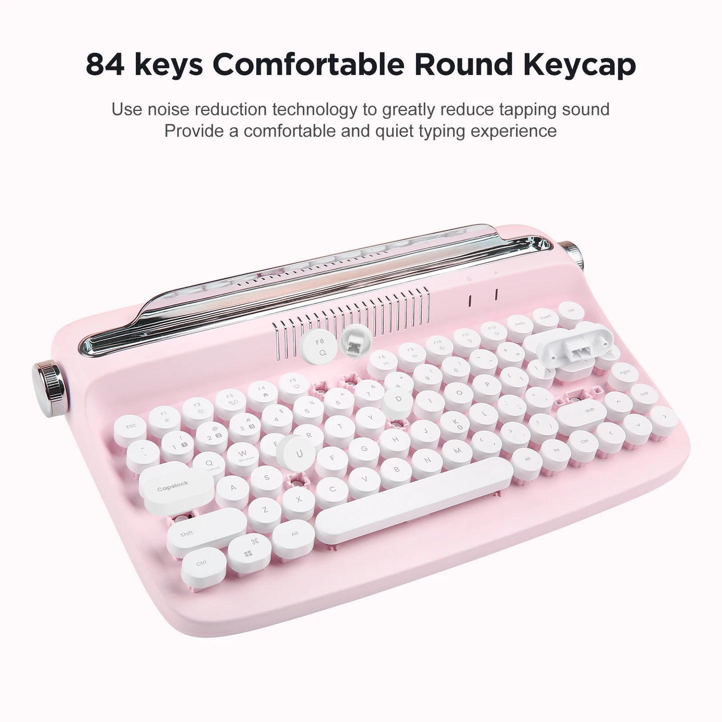 Vintage Style Bluetooth Typewriter Keyboard