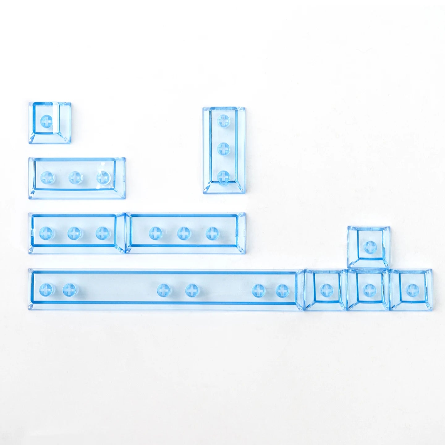 Red Transparent Keycap Set, 10 Keys, Cherry Profile, PC, for Mechanical Keyboard