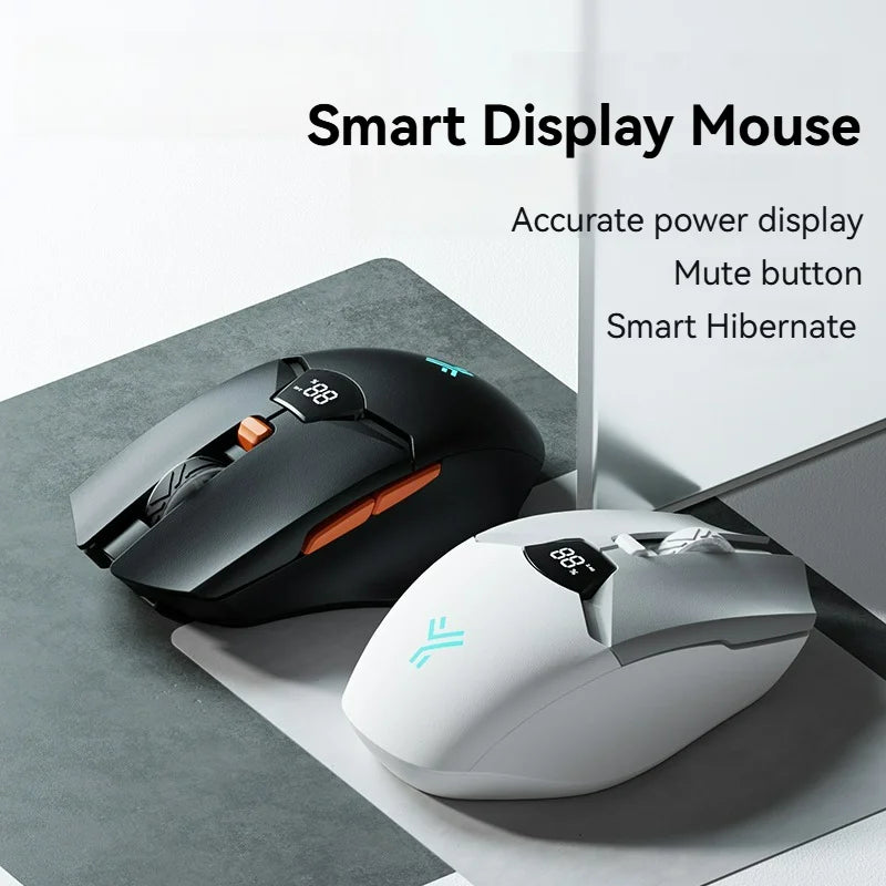 Mute Button Dual Mode Bluetooth 2.4G Wireless Mouse With 600mAh Battery