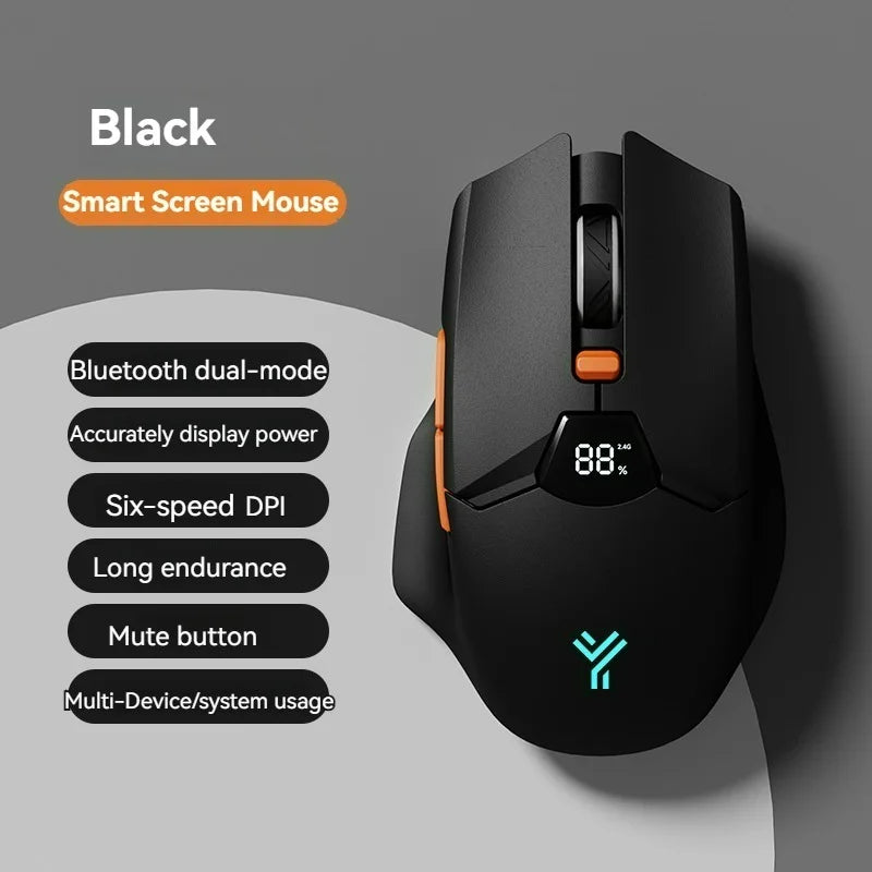 Mute Button Dual Mode Bluetooth 2.4G Wireless Mouse With 600mAh Battery