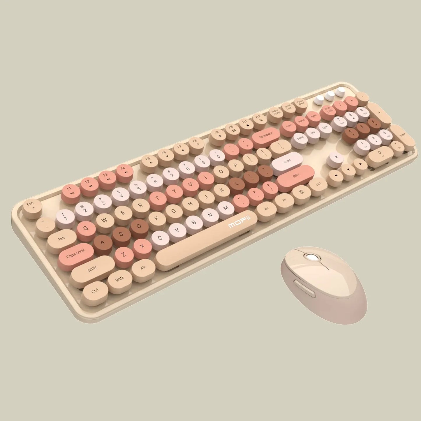 Wireless Typewriter Keyboard And Mouse Combo 2Point4G Plug And Play