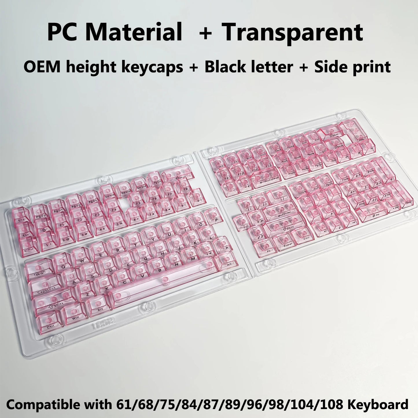 Rainbow Keycaps Full Set for Mechanical Keyboard - Transparent RGB Key