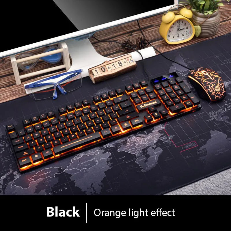 Waterproof Luminous Gaming Keyboard and Mouse Set