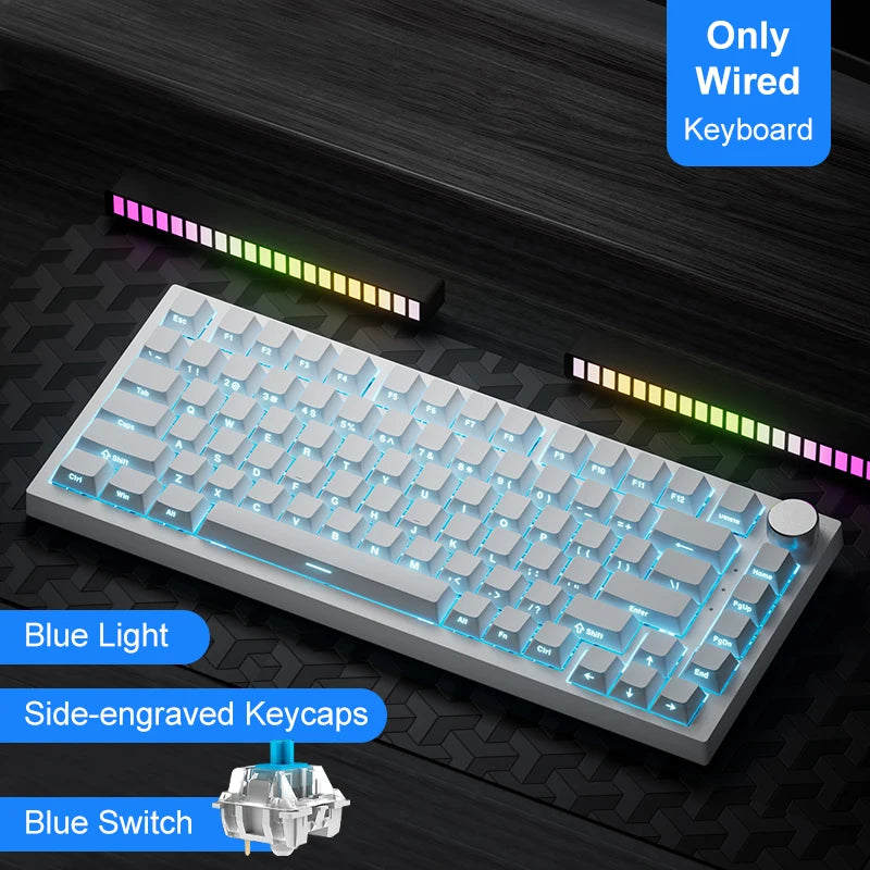 Pro Gaming Mechanical Keyboard Knob Hot Swapping Gasket Bluetooth 5.1 Wireless