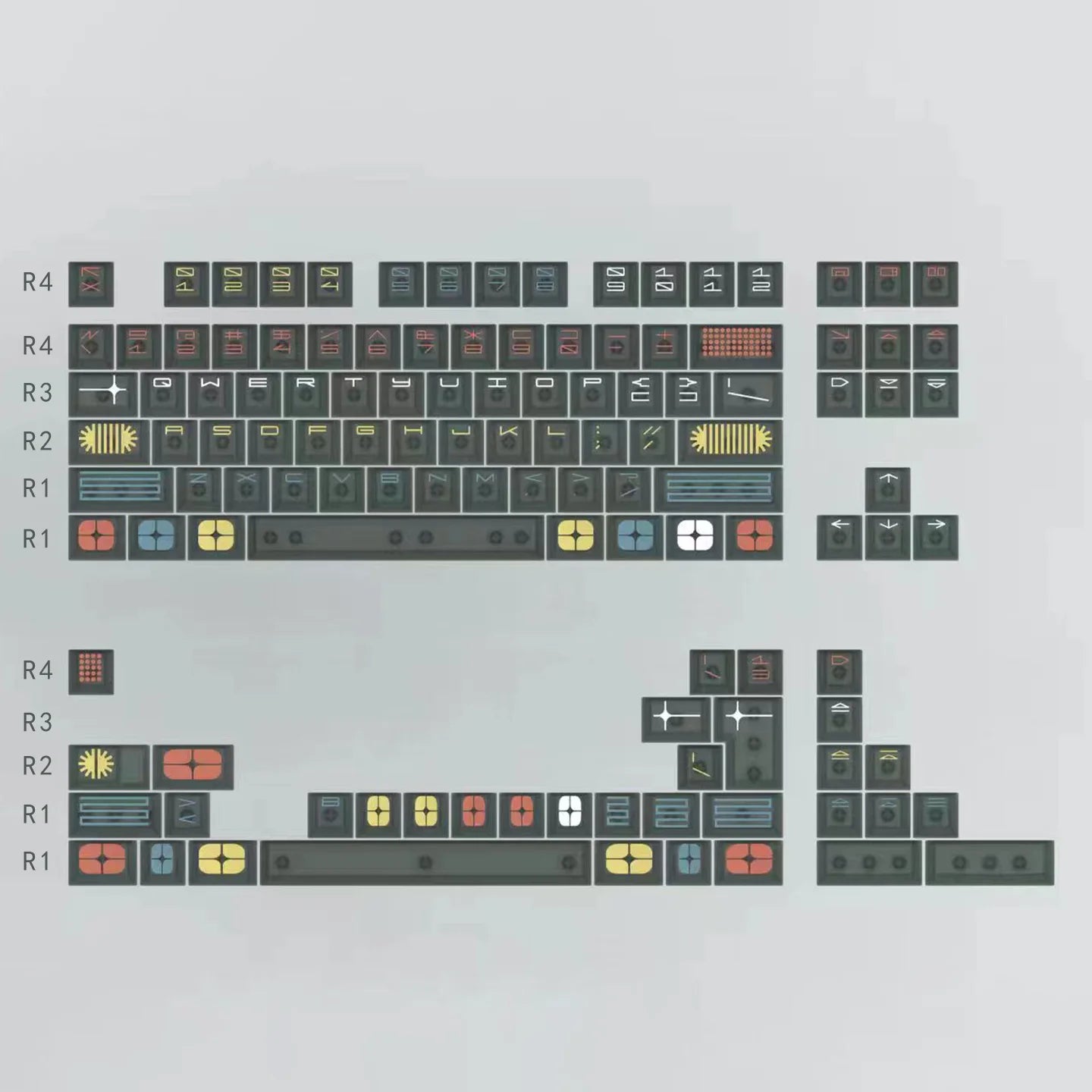 Exhibition Theme 122 Keycaps Transparent for MX Mechanical Keyboard