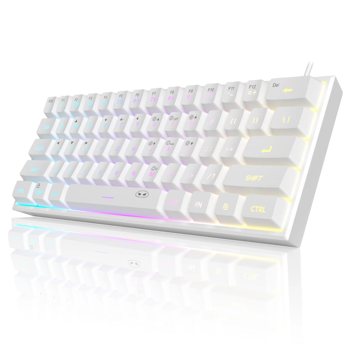 Mini 60% Gaming Keyboard with RGB Backlit - Ergonomic Design
