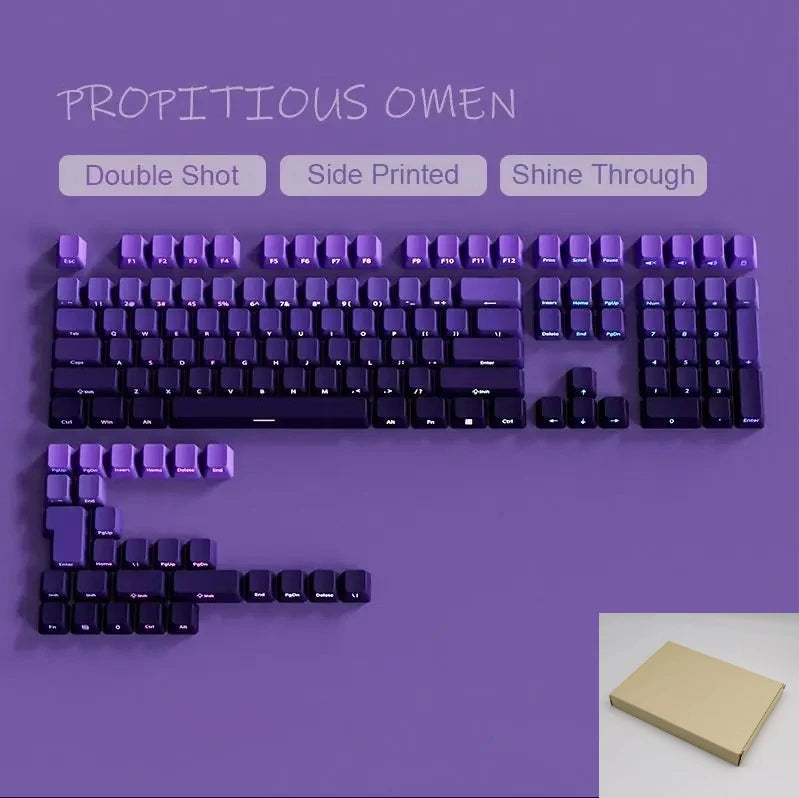Gradient Side-Printed PBT Keycap Set (133–136 Keys)