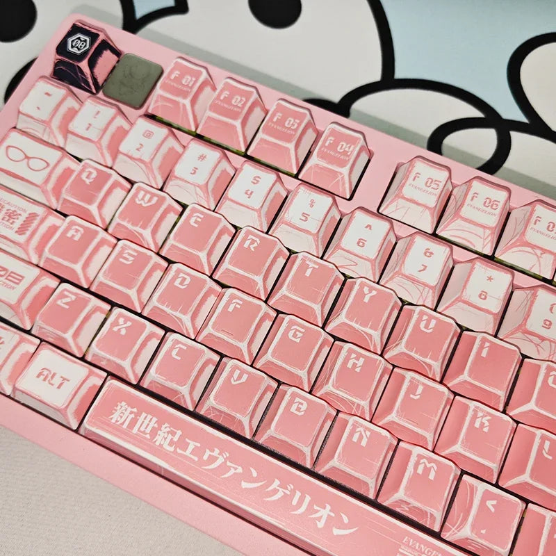 Manga Printed Keycaps Set 137 Keys Cherry Profile Custom Mechanical Keyboard