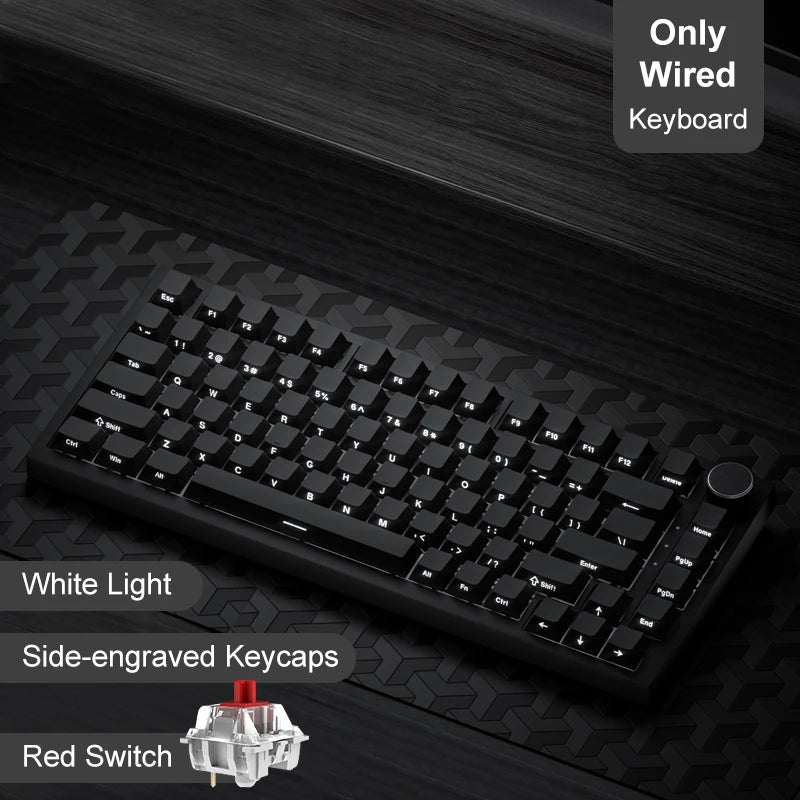 Pro Gaming Mechanical Keyboard Knob Hot Swapping Gasket Bluetooth 5.1 Wireless