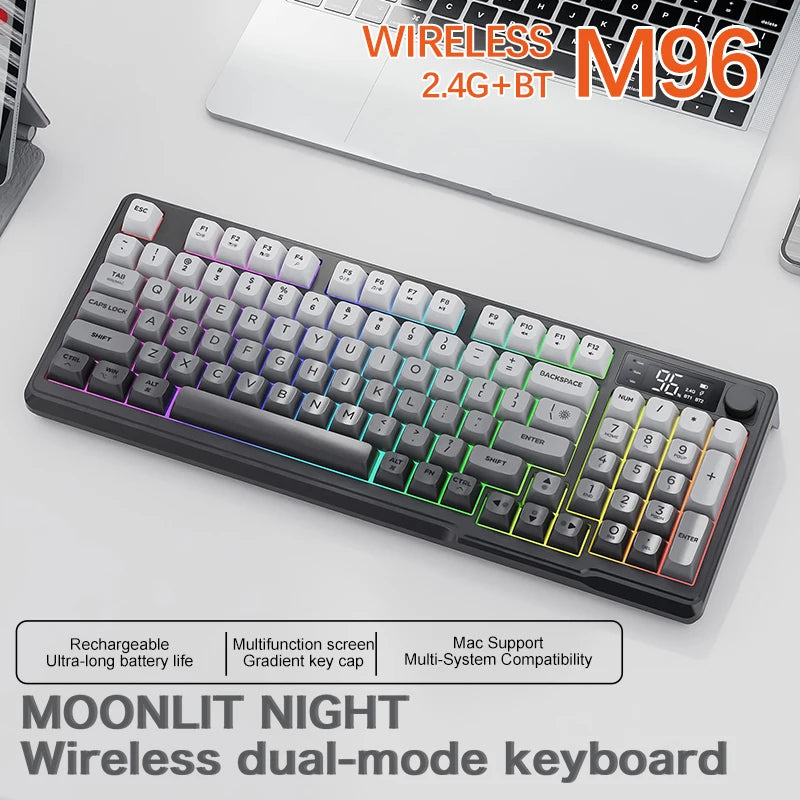 Wireless Bluetooth Gaming Keyboard - Ergonomic & Multi-Device