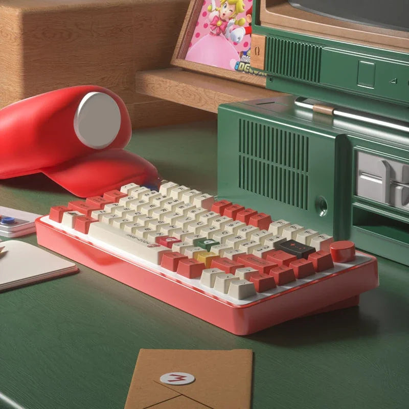 Retro Gamer Mechanical Keyboard Key Caps – PBT Material, Cartoon Style