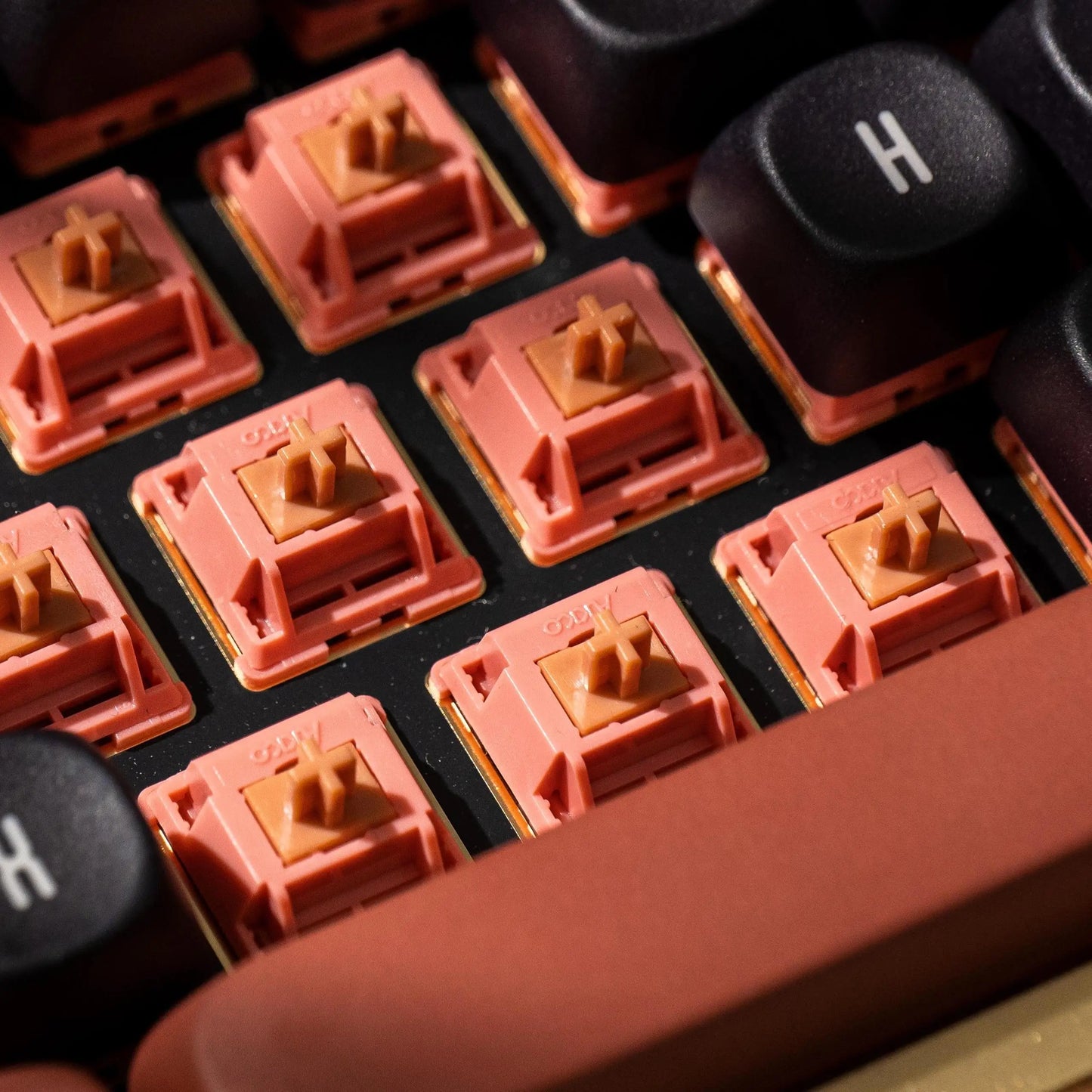 Rosewood 5 Pin 40gf Linear Switch Factory Lubed For MX Mechanical Keyboard 45 Pcs