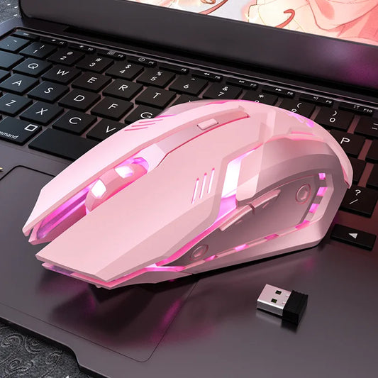 Silent RGB Gaming Mouse Ergonomic 6 Button Optical Computer Mouse For Desktop