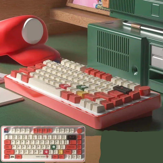 Retro Gamer Mechanical Keyboard Key Caps – PBT Material, Cartoon Style