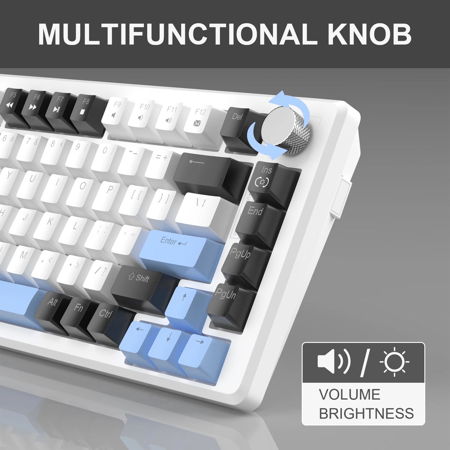 75% Mechanical Gaming Keyboard with Knob Control