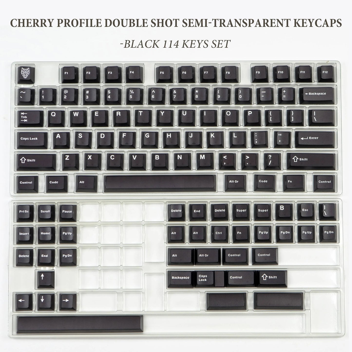 Wine Red Double Shot ABS Keycaps Cherry Profile for Gateron MX Switches