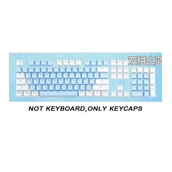 Rainbow Keyboard Keycaps 104pcs ABS Universal Blank Keycaps for Cherry