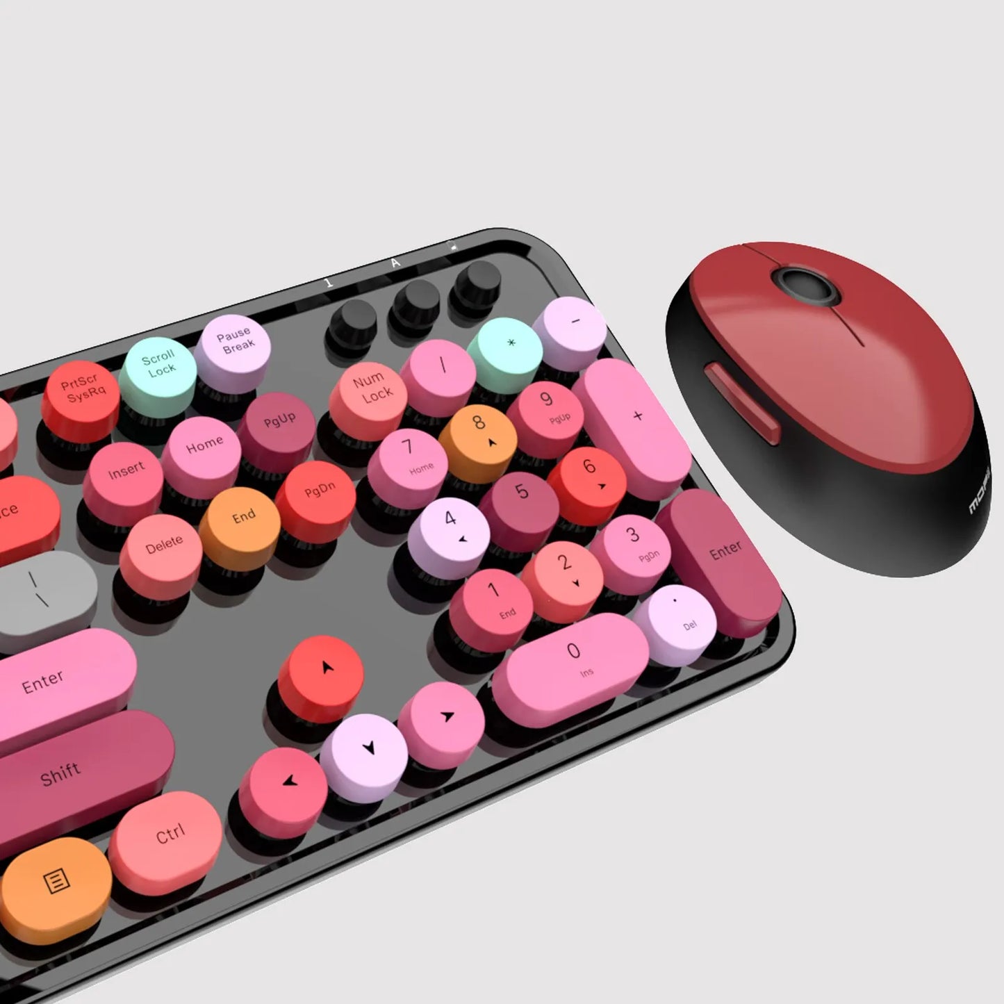 Wireless Typewriter Keyboard And Mouse Combo 2Point4G Plug And Play