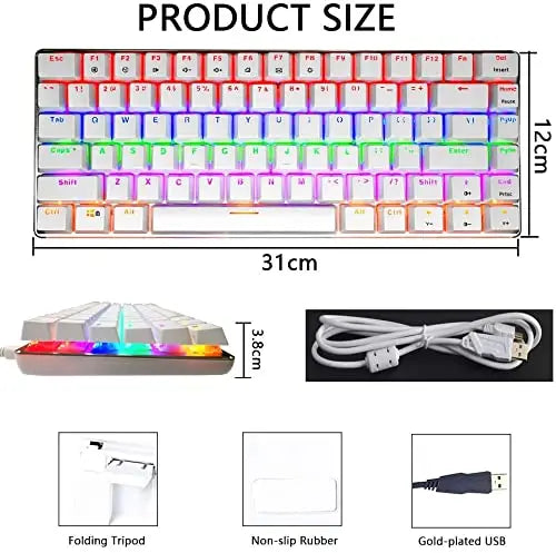 Rainbow Backlit Mechanical Gaming Keyboard & 12000 DPI Mouse Set