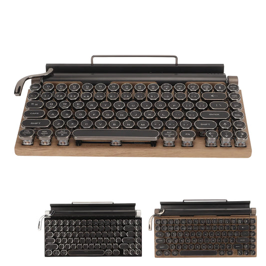 Typewriter Keyboard 83 Keys Vintage Wireless Mechanical