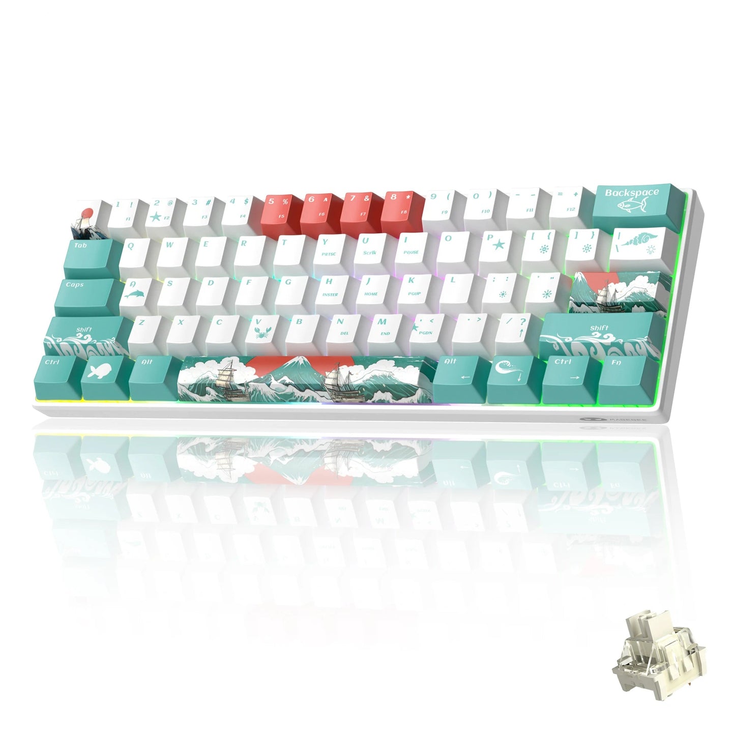 60% RGB Mechanical Gaming Keyboard - Hot-Swappable 61 Keys