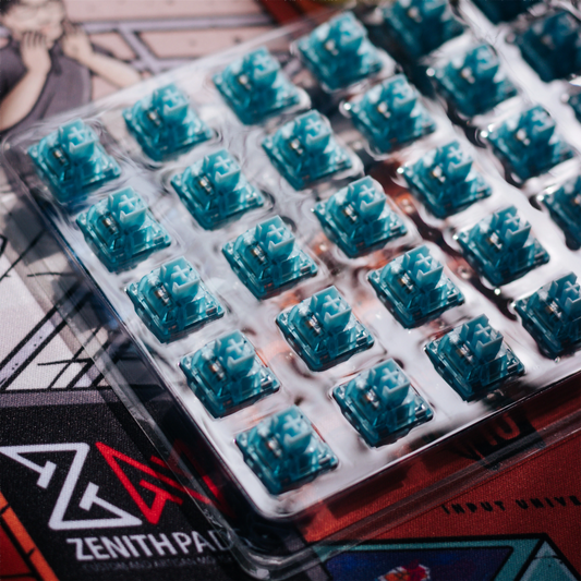 Pro Cream Blue 5 Pin 45gf Tactile Switch With Dustproof Stem For MX Keyboard