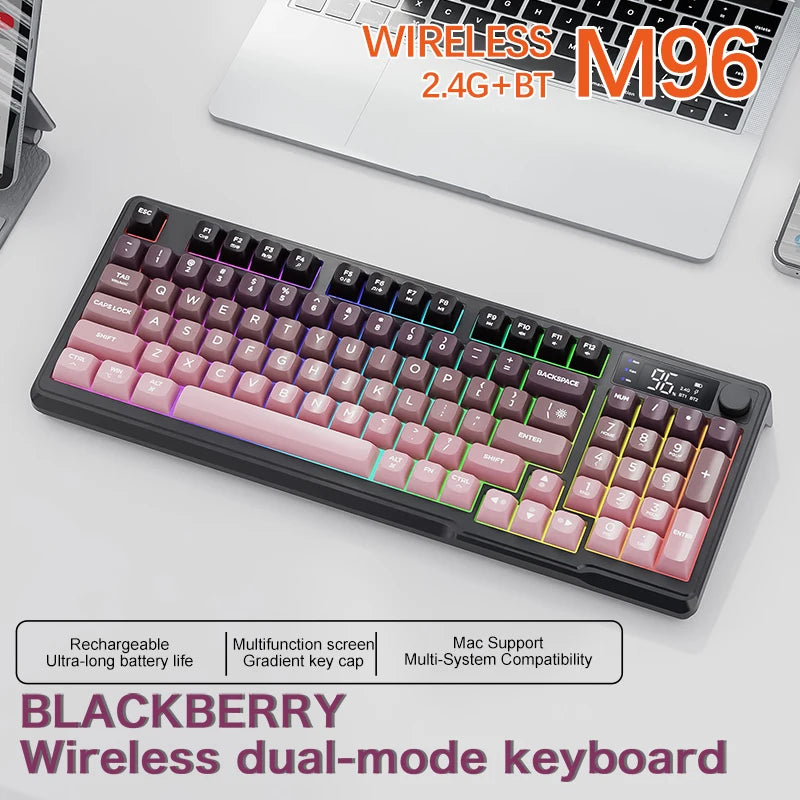 Wireless Bluetooth Gaming Keyboard - Ergonomic & Multi-Device