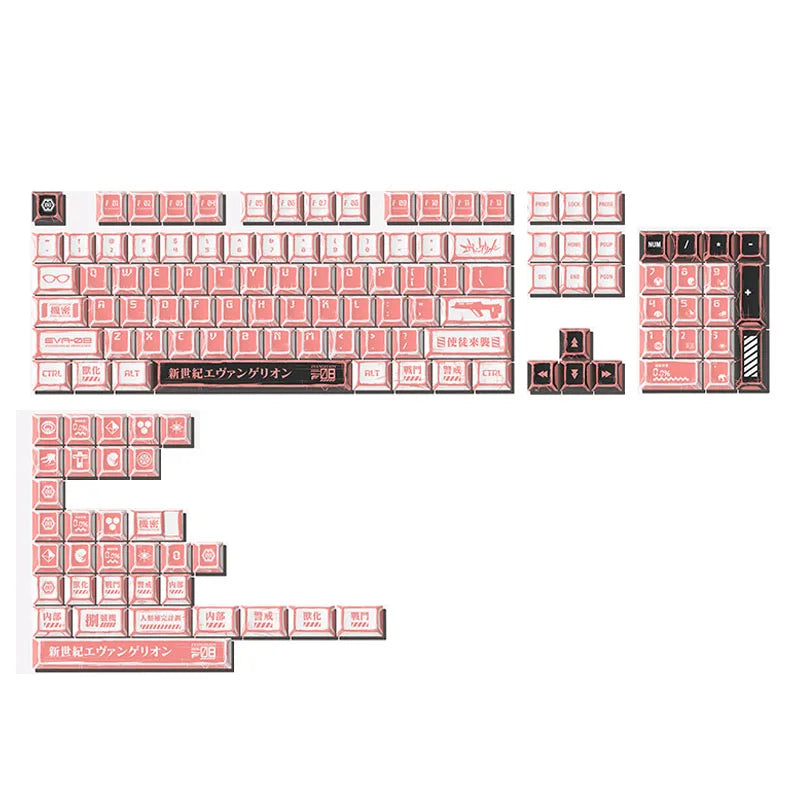 Manga Printed Keycaps Set 137 Keys Cherry Profile Custom Mechanical Keyboard