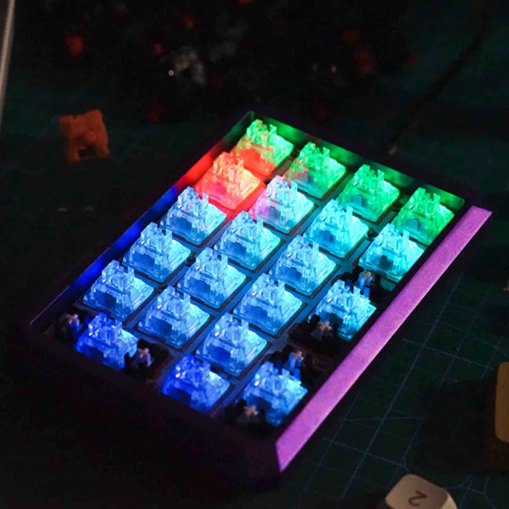 Frozen Switch V2 39g Linear Silent 3 Pin RGB Transparent Keyboard Switches