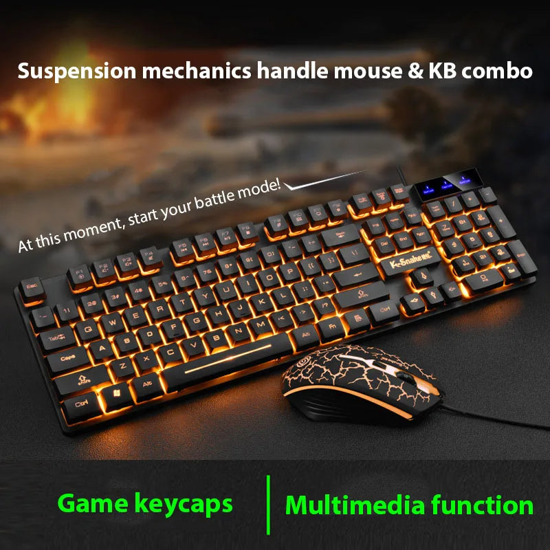 Waterproof Luminous Gaming Keyboard and Mouse Set