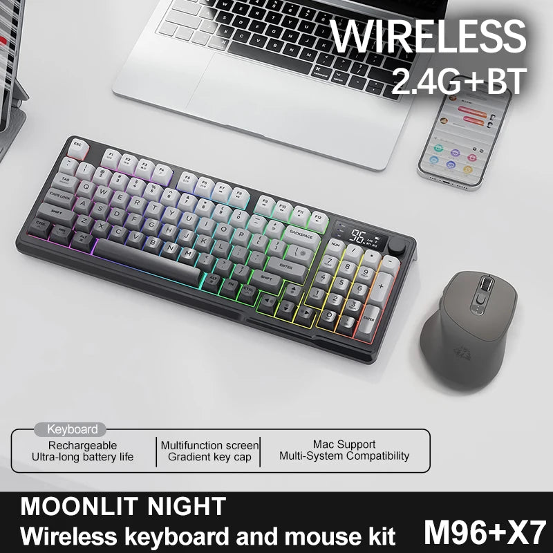 Wireless Bluetooth Gaming Keyboard - Ergonomic & Multi-Device