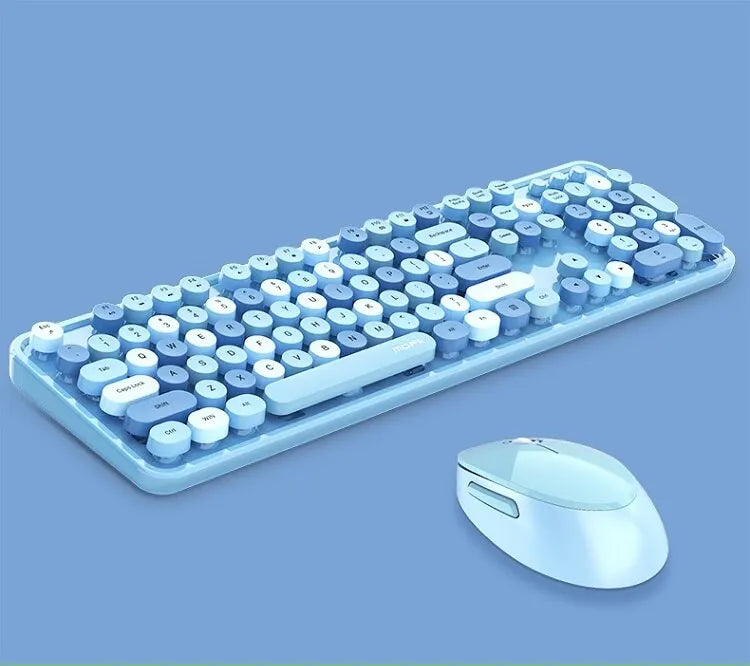 Wireless Typewriter Keyboard And Mouse Combo 2Point4G Plug And Play