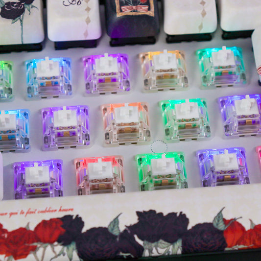 White V3 5 Pin Linear Switches For DIY Aula F87 Mechanical Keyboard Cherry MX