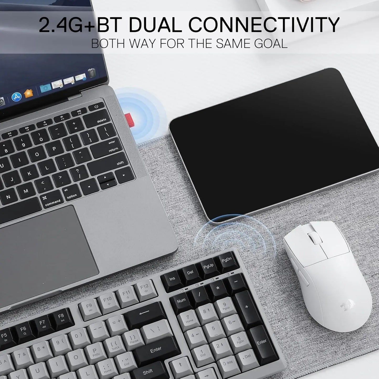 Low Profile Wireless Keyboard 98 Keys For Windows And Mac