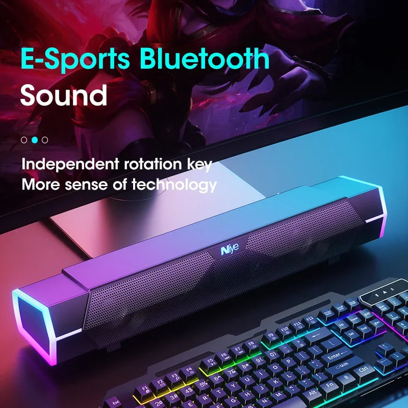 4D Bluetooth 5.0 Computer Speakers Surround Soundbar For Laptop PC