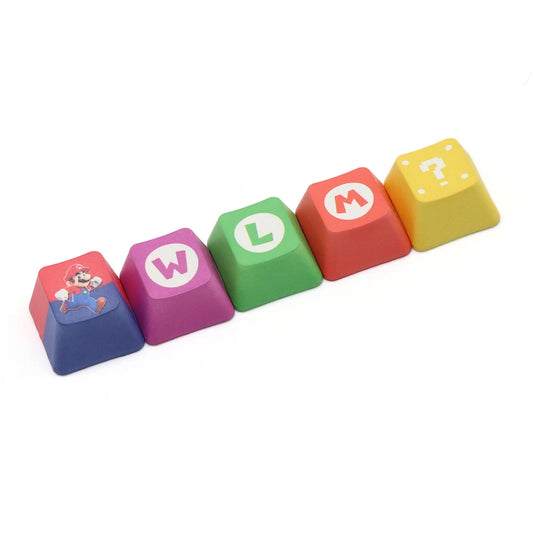 Retro Gamer Profile PBT 5pcs Keycaps for MX Mechanical Gaming Keyboard