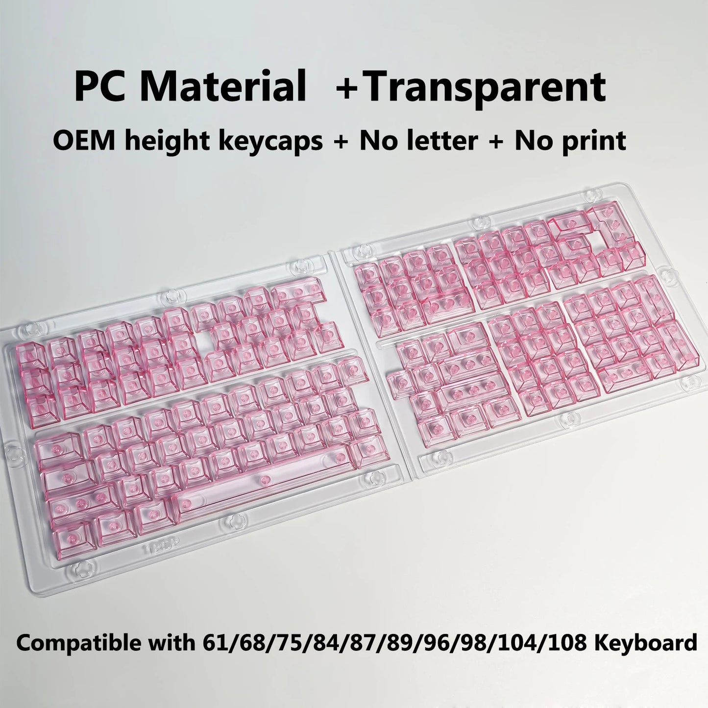 Rainbow Keycaps Full Set for Mechanical Keyboard - Transparent RGB Key