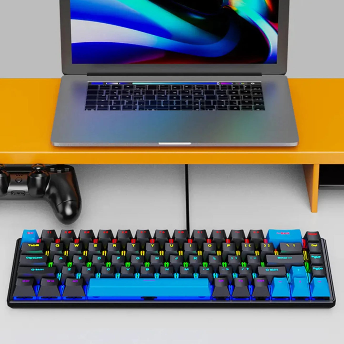 65% Mechanical Keyboard With RGB Backlighting Compact 68 Keys Wired