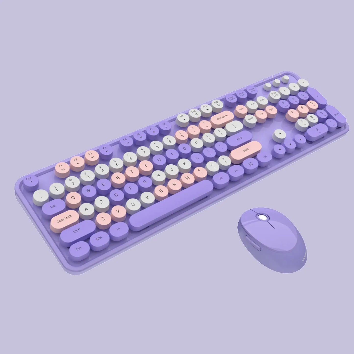 Wireless Typewriter Keyboard And Mouse Combo 2Point4G Plug And Play