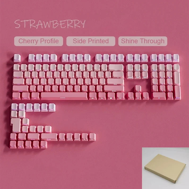 Gradient Side-Printed PBT Keycap Set (133–136 Keys)